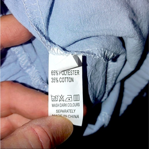 Beach Tide Pants, High-Rise with a 70’s Vibe Flower-Cutout, S, Light Blue - Picture 2 of 5